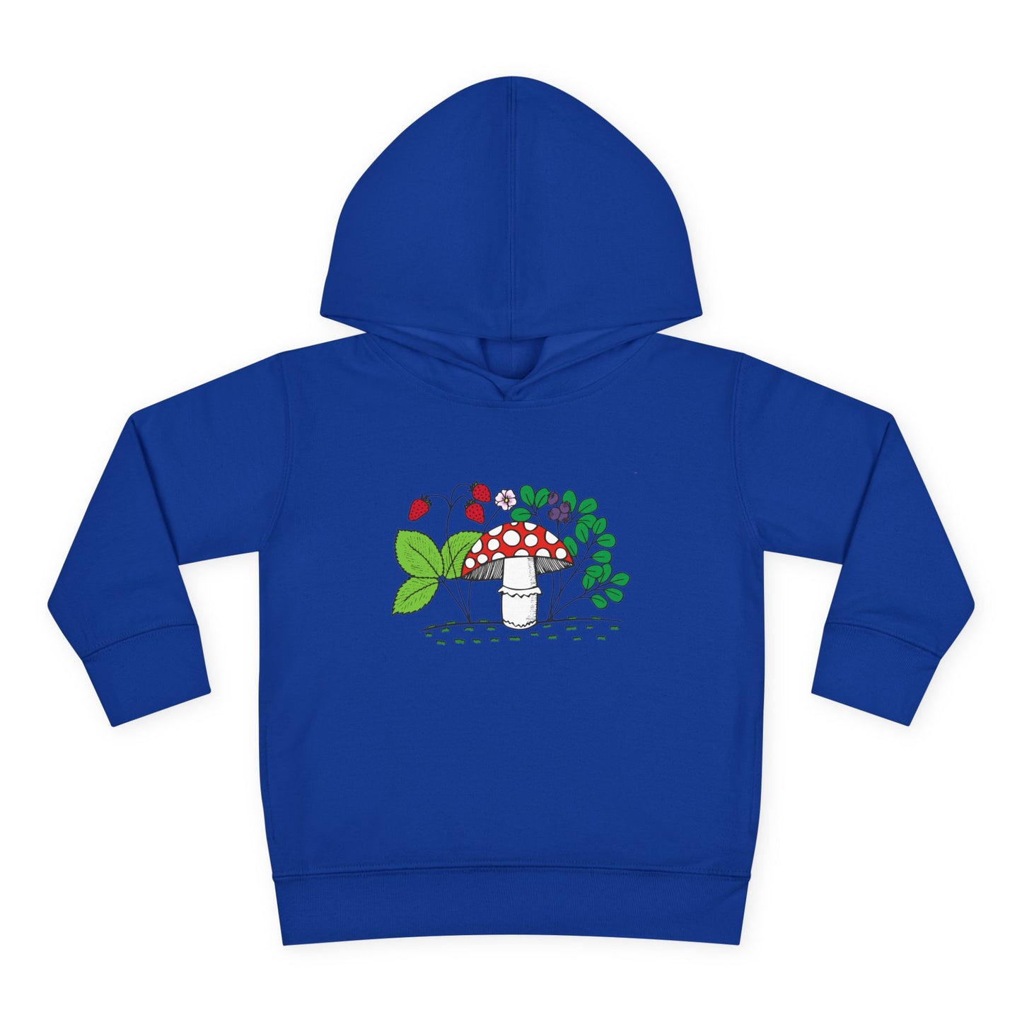 Whimsical Toddler Pullover Fleece Hoodie, Cute Sweater for Kids, Cozy Fall Fashion, Mushroom Design, Halloween Outfit, Gift for Toddlers