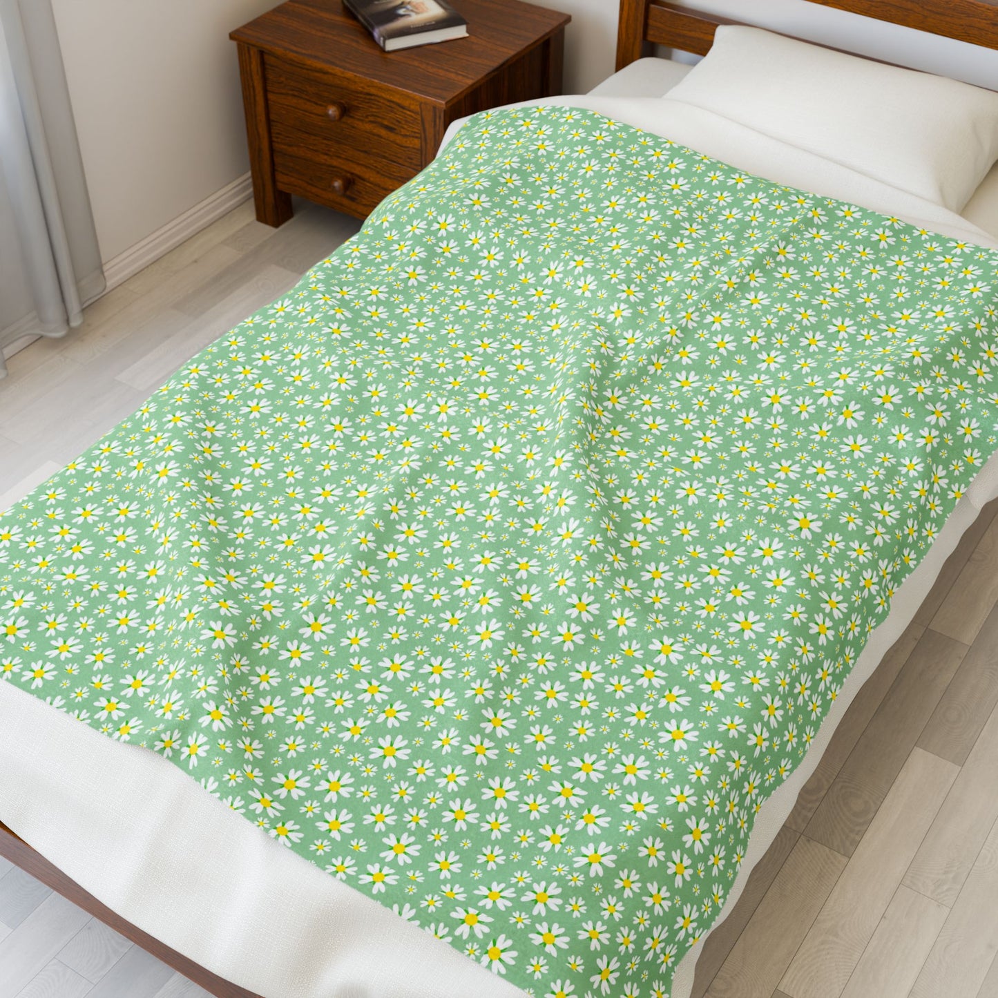 Cozy Floral Velveteen Plush Blanket | Soft Throw for Home Decor, Gift for Baby Shower, Birthday, Camping