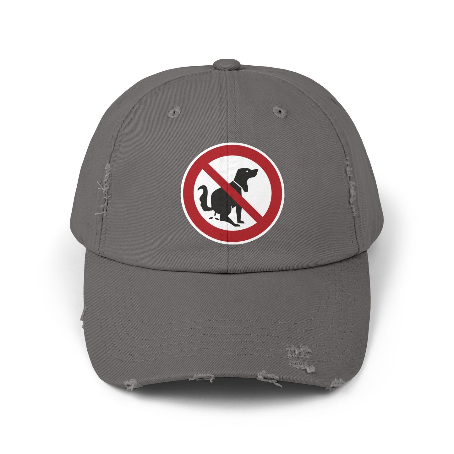 Unisex Distressed Cap with No Dogs Allowed Design | Casual Wear, Dog Owners Gift, Trendy Cap for Pet Lovers, Outdoor Style