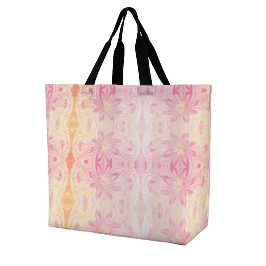Large One Shoulder Shopping Bag Pink Tie-Dye