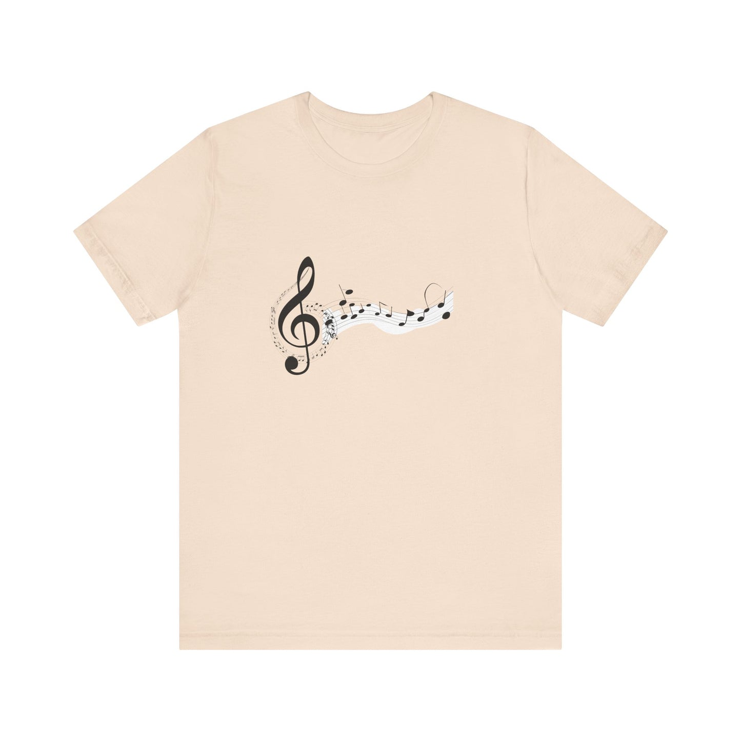 Musical Notes Short Sleeve Tee for Music Lovers
