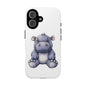 Cute Hippo Phone Case, Unique Tough Cases, Animal Lover Gift, Cute Animal Design, Baby Animal Phone Accessory