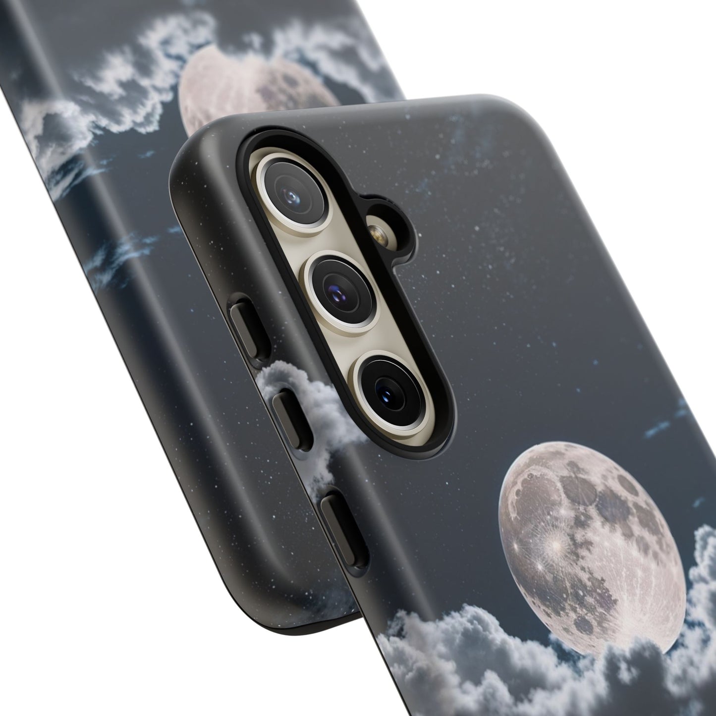 Moonlit Reflection Phone Case — Night Sky Moon & Clouds Tough Case