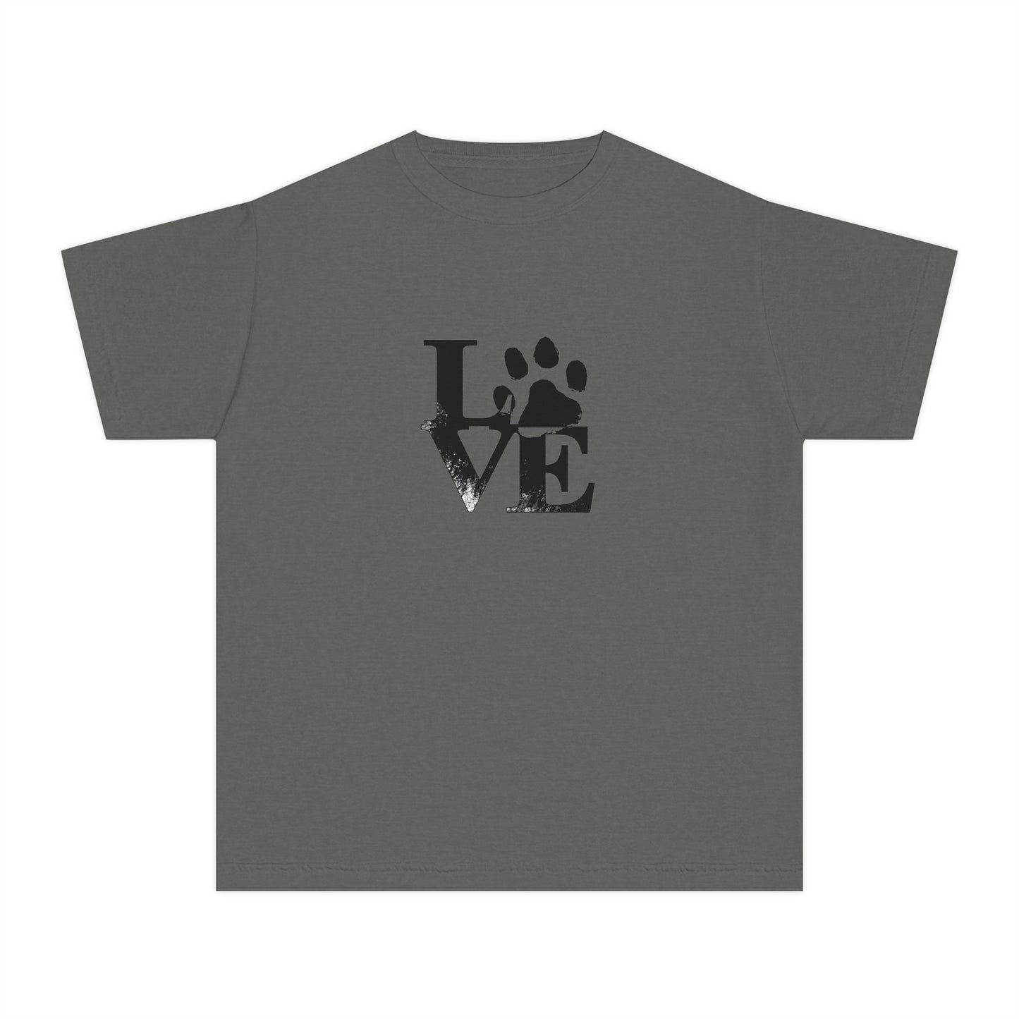 Youth Love Paw Tee - Perfect for Pet Lovers, Gifts for Kids, Animal Lovers, Birthday or Holiday Gift, Cute Casual Wear