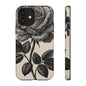 Black Rose Phone Case, Tough Cases with Floral Design, Elegant Tech Accessory, Gift for Flower Lovers, Stylish Protection
