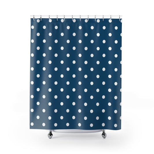 Nautical Polka Dot Shower Curtain - Chic Bathroom Decor, Beach House Style, Gift for Homeowners, Stylish Bathroom Accessory, Unique [...]