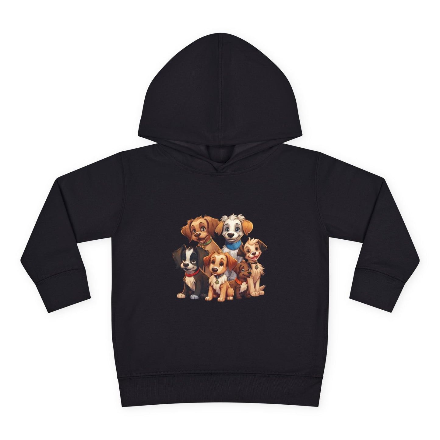 Adorable Puppy Print Toddler Hoodie, Cute Kids Fleece Pullover, Dog Lover Gift, Warm Hoodie for Boys & Girls, Pet Themed Clothes