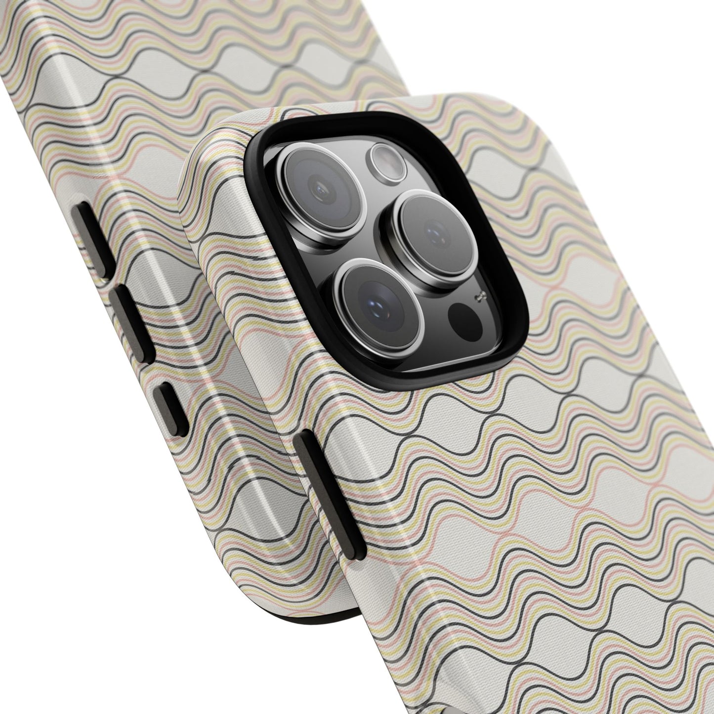 Stylish Phone Case for Tough Protection, Wavy Design, Chic Accessory, Gift for Her, Trendy Tech, Holiday Gift Idea
