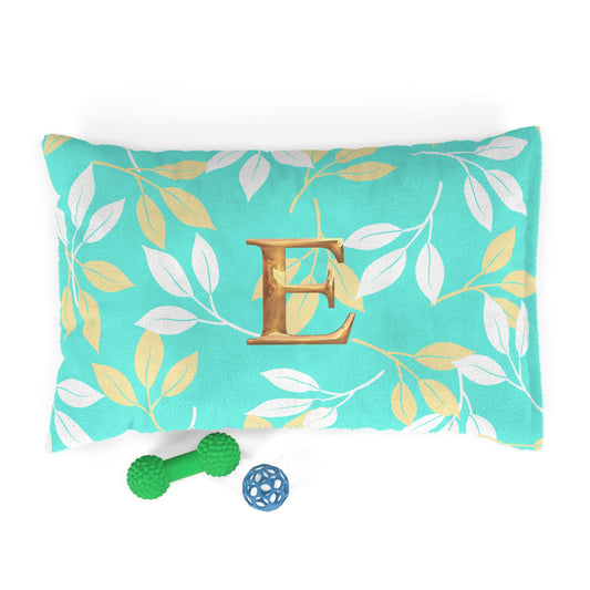Elegant Personalized Pet Bed with Leaf Design, Cozy Dog Bed, Custom Pet Cushion, Stylish Puppy Mattress, Fall Decor for Animals