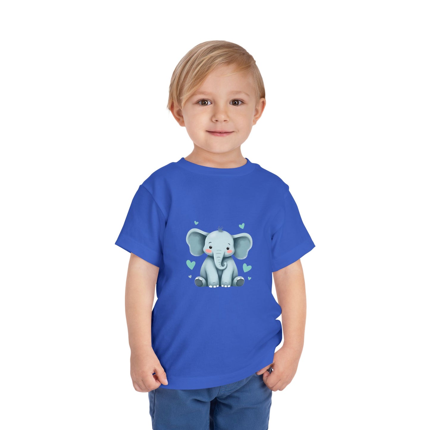 Adorable Elephant Toddler Tee, Kids Short Sleeve Shirt, Cute Baby Clothes, Elephant Lover Gift, Birthday Outfit