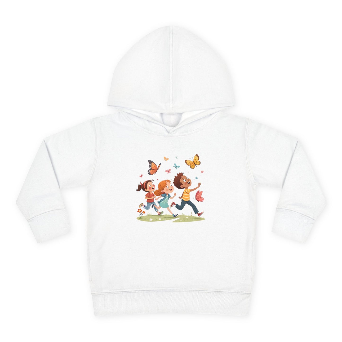 Butterfly Adventure Toddler Pullover Hoodie | Cute Kids Apparel, Fleece Hoodie, Toddler Gift, Outdoor Playwear, Spring Fashion