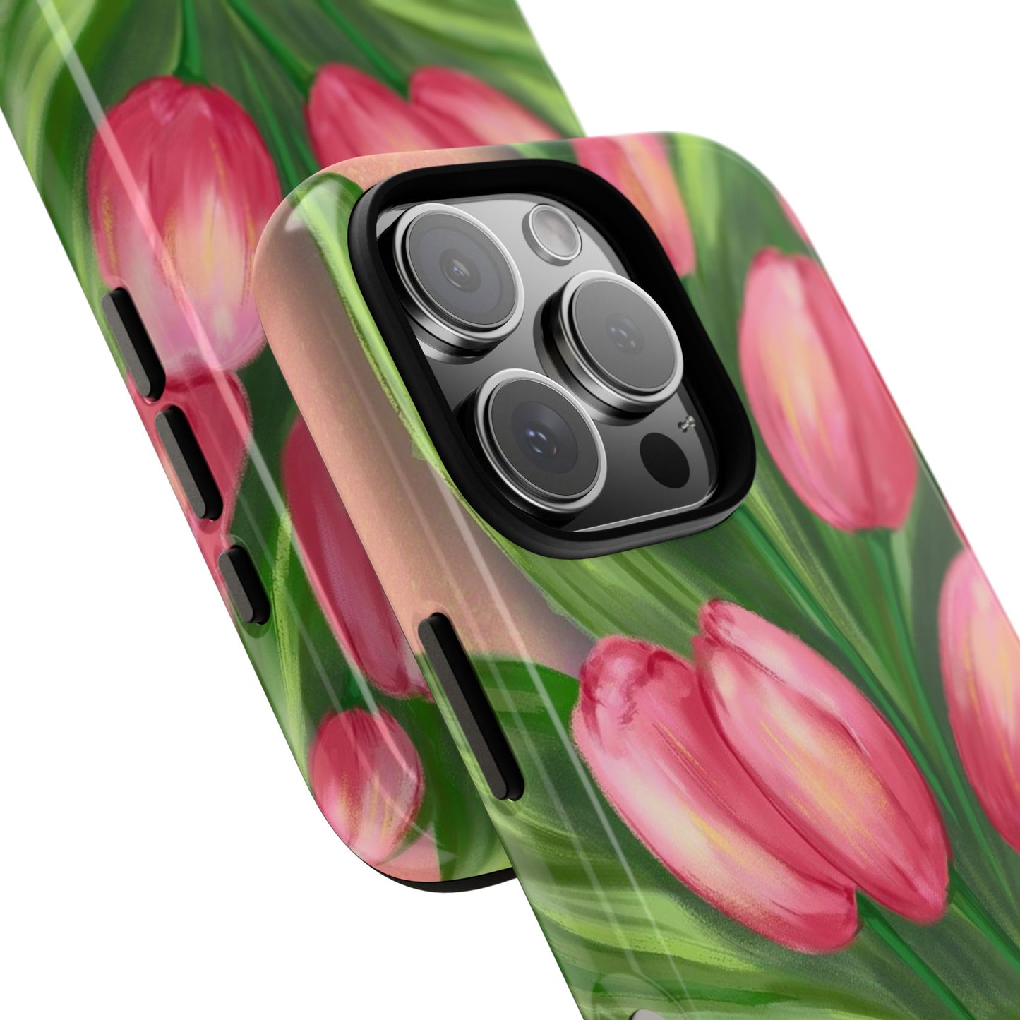 Floral Phone Case with Vibrant Tulips - Tough Cases for Garden Lovers, Spring Gifts, Nature Enthusiasts, Unique Gadget Accessories, [...]