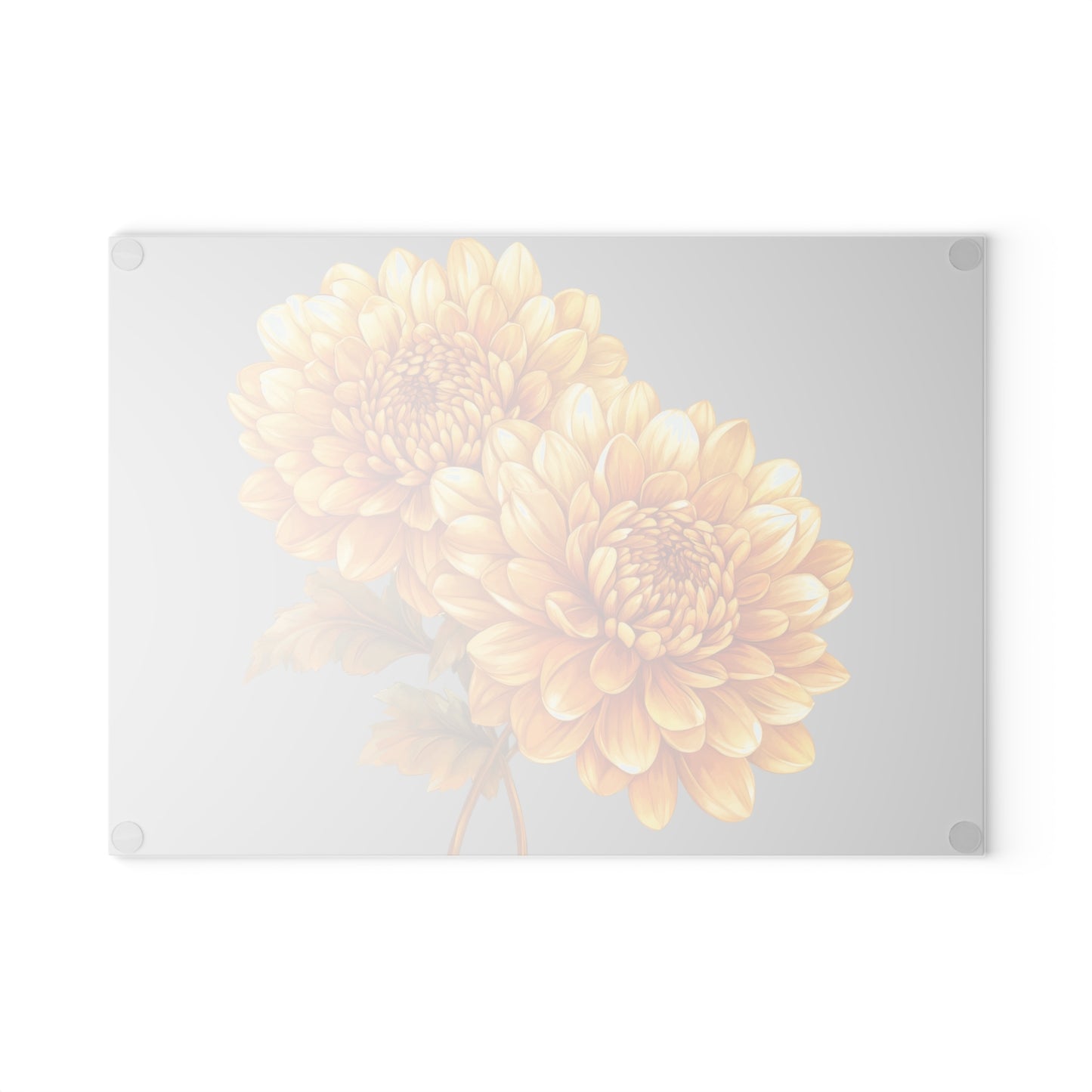 Floral Glass Cutting Board with Hand-Painted Design, Kitchen Decor, Gift for Home Chefs, Mother's Day Gift, Floral Art, Unique Kitchenware