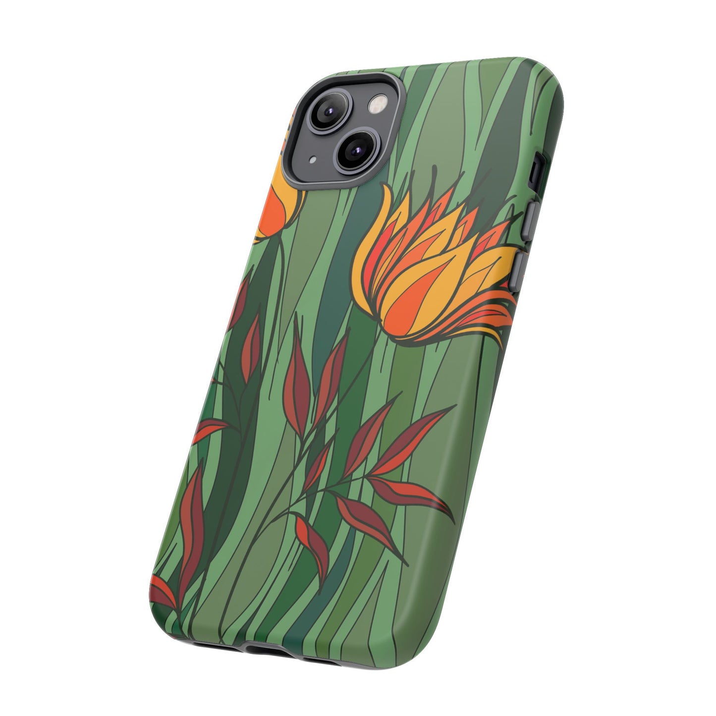 Vibrant Floral Phone Case, Nature-Inspired Tough Case, Eco-Friendly Cover, Unique Gift for Nature Lovers, Spring Decor