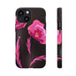 Floral iPhone Case | Tough Cases with Pink Poppy Design, Elegant Flower Phone Cover, Gift for Her, Spring Accessories, Chic Tech