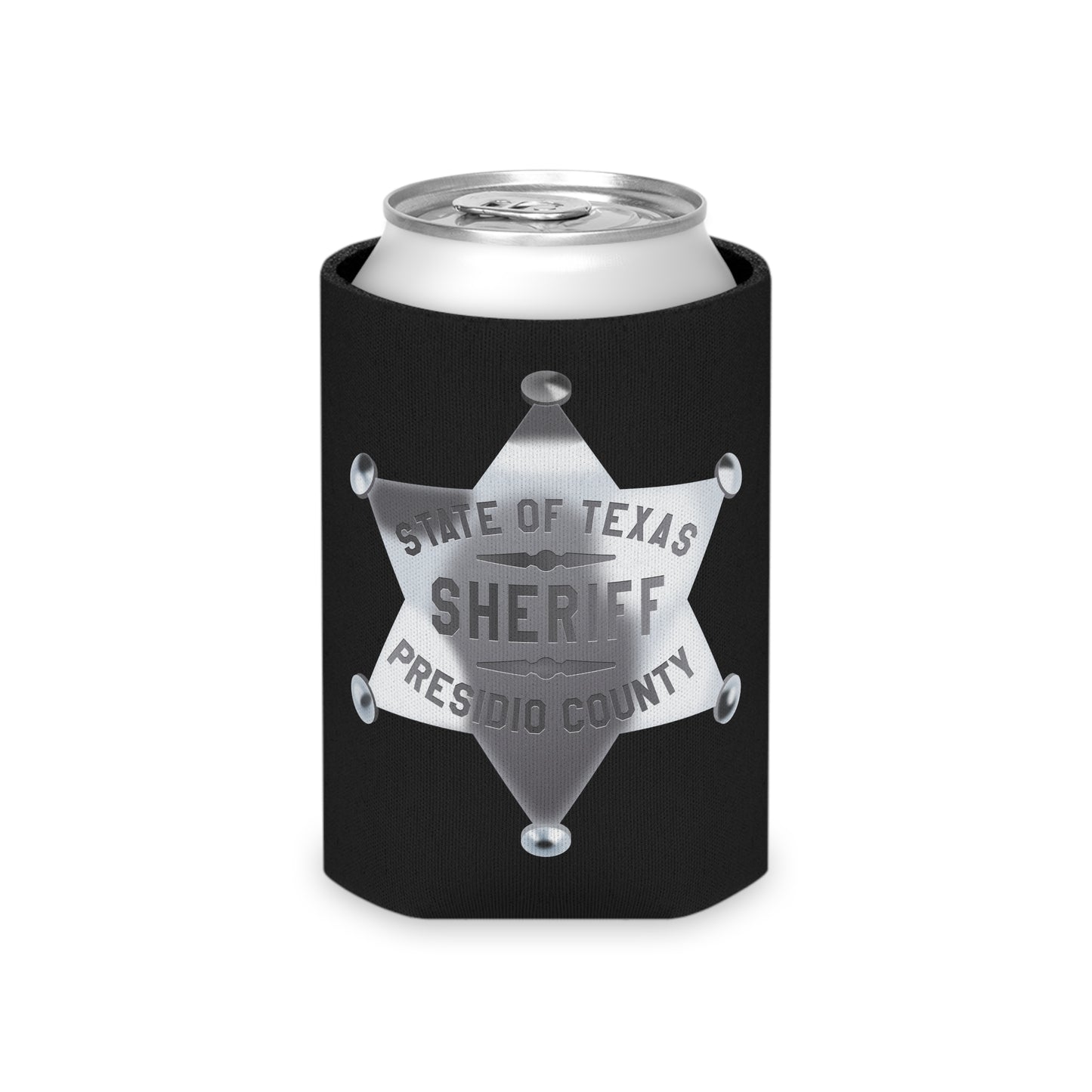 Sheriff Badge Can Cooler, Texas Sheriff Cooler, BBQ Coolers, Party Drink Holder, Outdoor Event Gifts, Custom Koozie