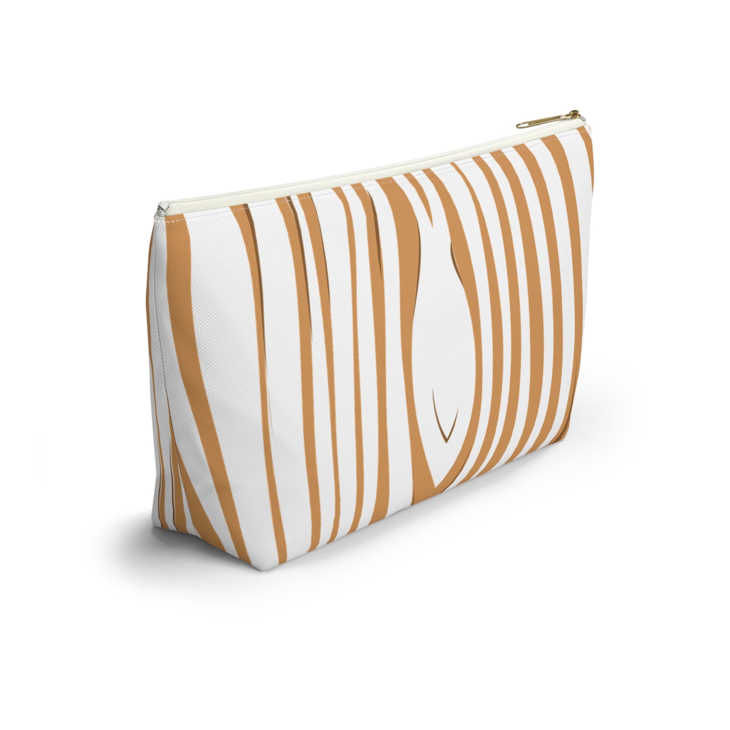 Chic T-bottom Accessory Pouch, Stylish Makeup Bag, Canvas Cosmetic Case, Travel Organizer, Gifts for Her