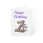 Colorful Zebra Birthday Greeting Cards - 1, 10, 30, or 50pcs - Kids Birthday, Celebration, Party Invitations, Unique Cards