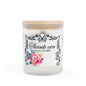 Thank You Floral Frosted Glass Candle — 11oz Appreciation Gift