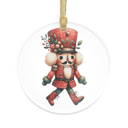 Nutcracker Soldier Acrylic Ornament — Festive Christmas Tree Decoration