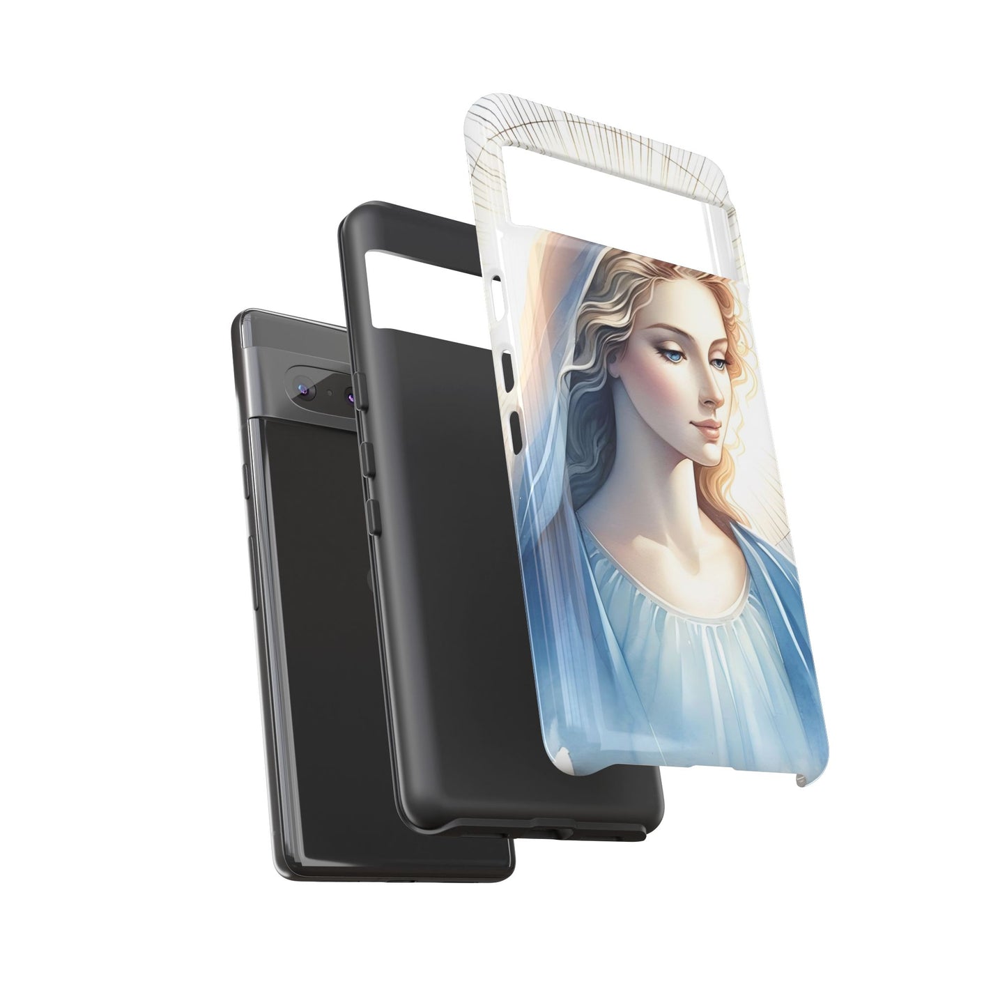 Beautiful Mary Phone Case, Tough Phone Case, Inspirational Tech Accessory, Gift for Her, Religious Phone Cover