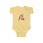 Cute Apple Design Infant Bodysuit Letter A