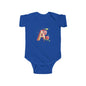 Cute Apple Design Infant Bodysuit Letter A