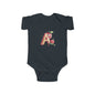 Cute Apple Design Infant Bodysuit Letter A