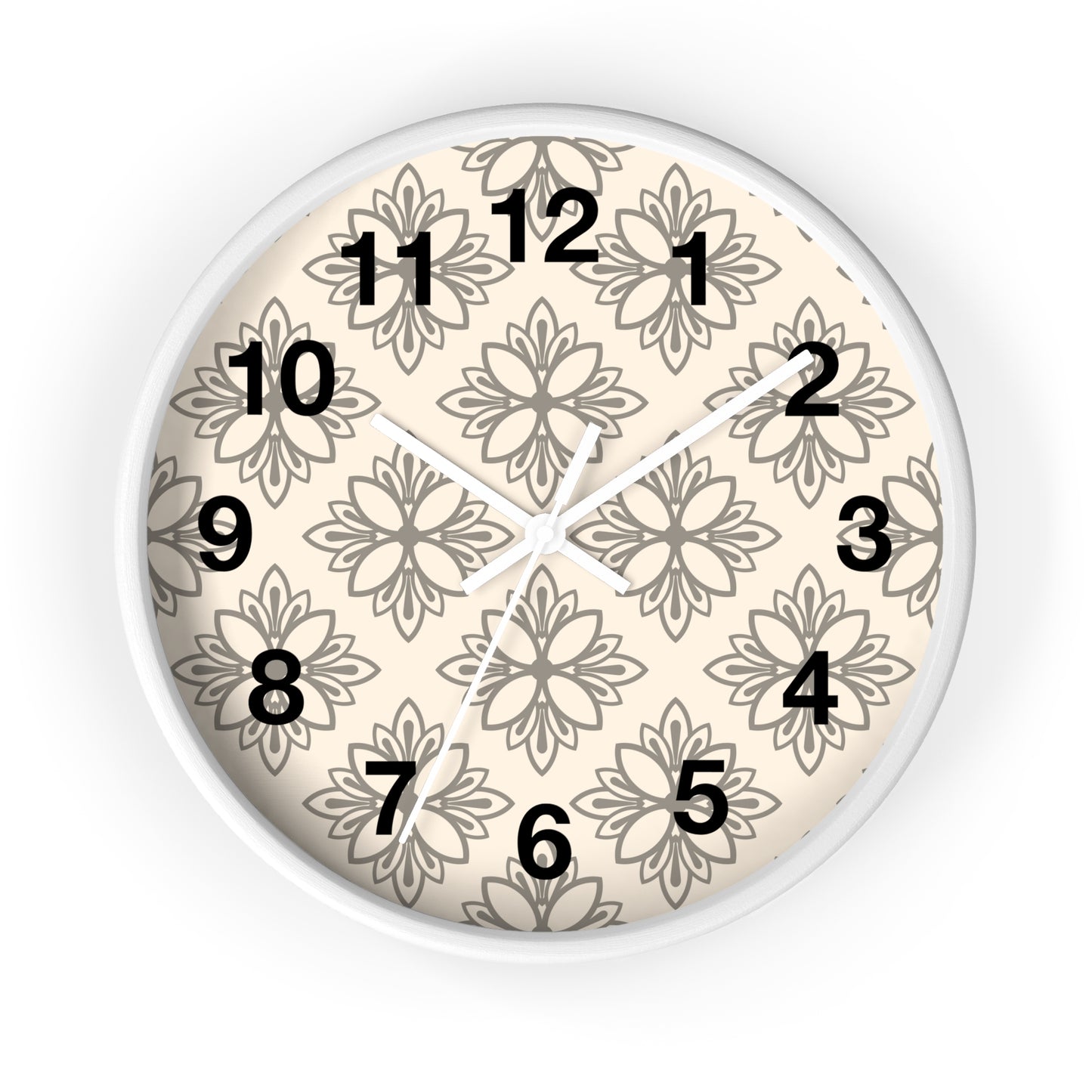 Elegant Floral Wall Clock - Home Decor, Modern Timepiece, Gift for Her, Office Decor, Living Room Accent