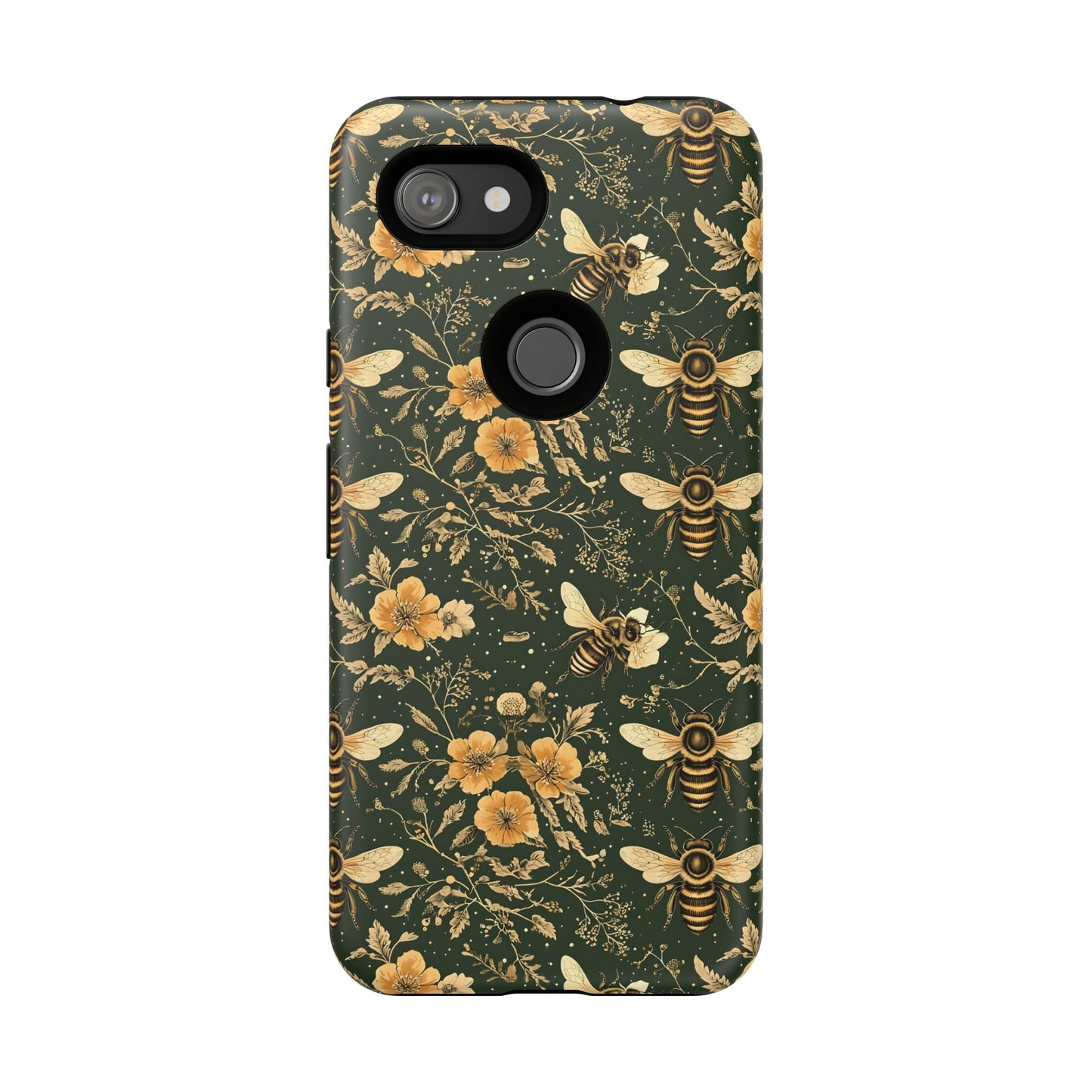 Nature-Inspired Phone Case, Tough Cases for Nature Lovers, Floral Bee Design, Eco-Friendly Gift, Summer Vibes, Trendy Phone Accessory,