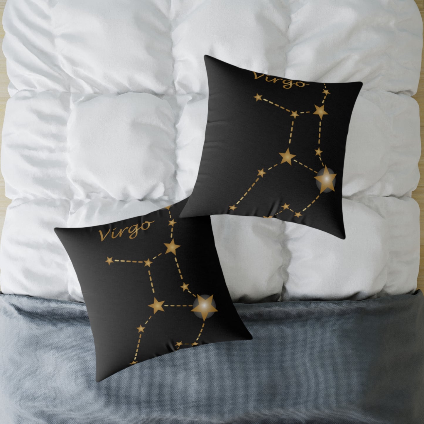 Virgo Constellation Throw Pillow - Zodiac Home Decor, Astrology Gift, Star Sign Cushion, Unique Housewarming Item, Celestial Design