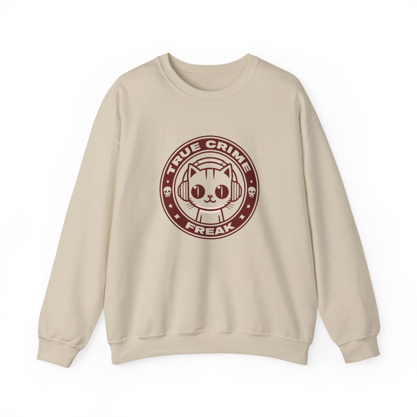 True Crime Freak Cat Crewneck Sweatshirt