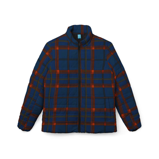 Stylish Women’s Puffer Jacket, Cozy Fall Layering, Trendy Outerwear, Plaid Design, Holiday Gift for Her