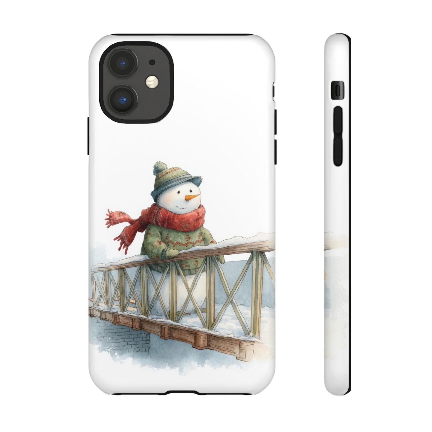 Snowman Phone Case – Winter Holiday Gift, Cute Snowman Design, Winter Accessories, Protective Phone Case, Unique Christmas Present