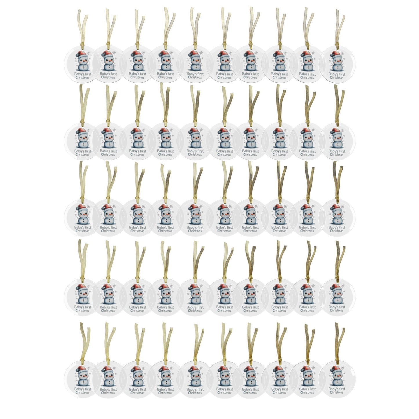 Glass Ornaments Baby's First Christmas