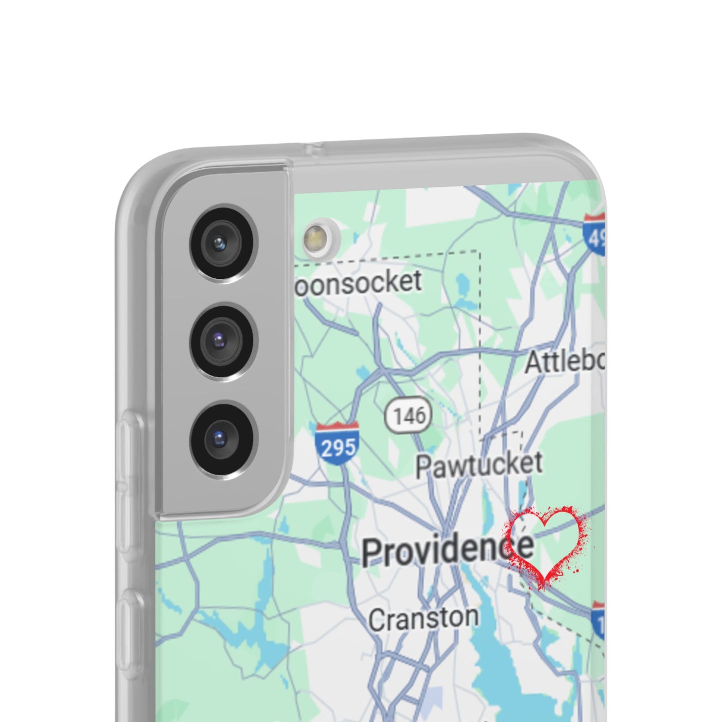 Providence Heart Map Phone Case - Custom Flexible Smartphone Protector, Gift for Her, Map Lover's Accessory, Personalized Case, Travel [...]
