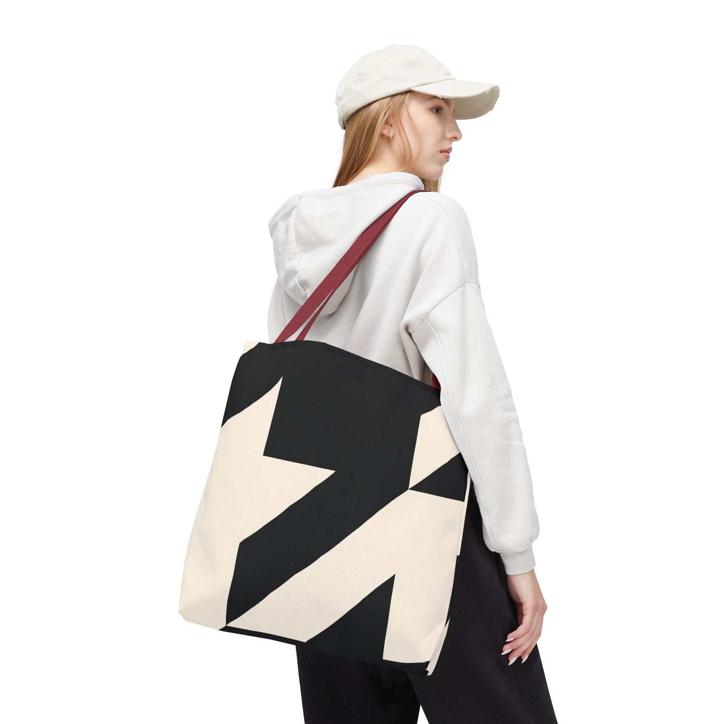 Chic Abstract Tote Bag, Stylish Travel Bag, Reusable Shopping Bag, Modern Design Bag, Fashionable Canvas Tote