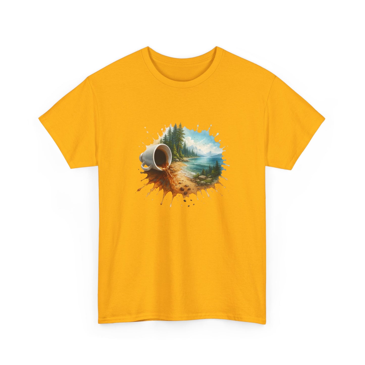 Nature-Inspired Unisex Heavy Cotton Tee, Casual Outfit, Gift for Nature Lovers, Camping Apparel, Outdoor Adventure Shirt