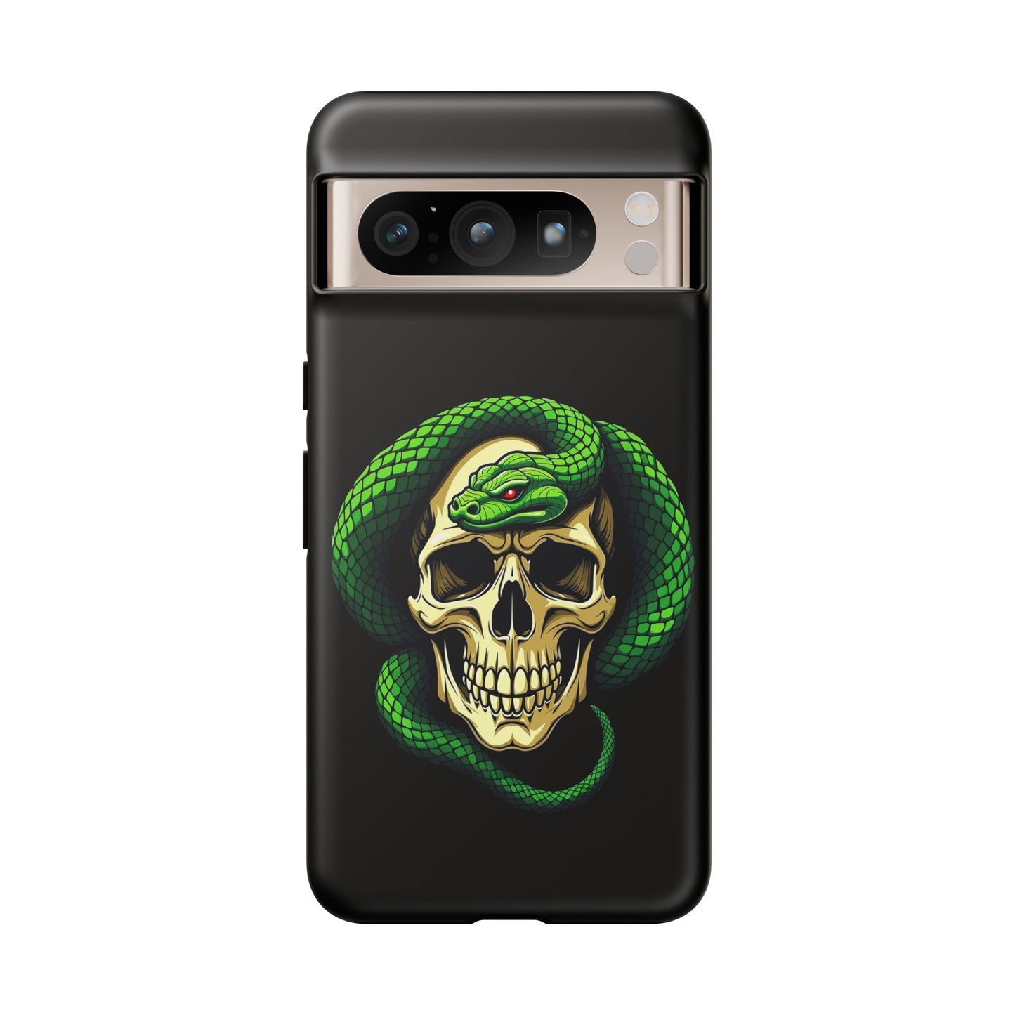 Skull & Snake Phone Case | Tough Cases, Protective Cover, Edgy Phone Accessories, Gothic Gift, Halloween Decor