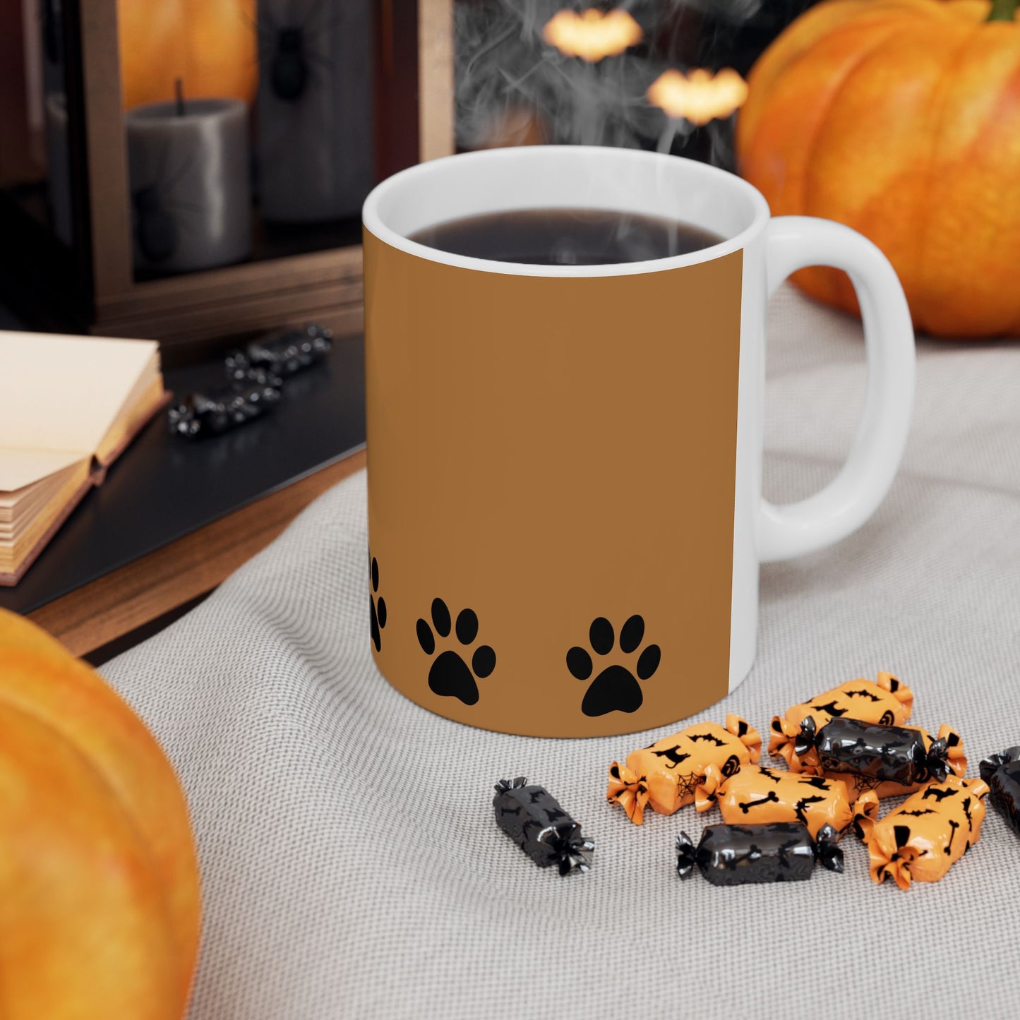 Paw Print Ceramic Mug - Ideal for Pet Lovers, Dog Owners, Animal Enthusiasts, Gift for Pet Birthdays, Cozy Coffee Moments, Kitchen Decor