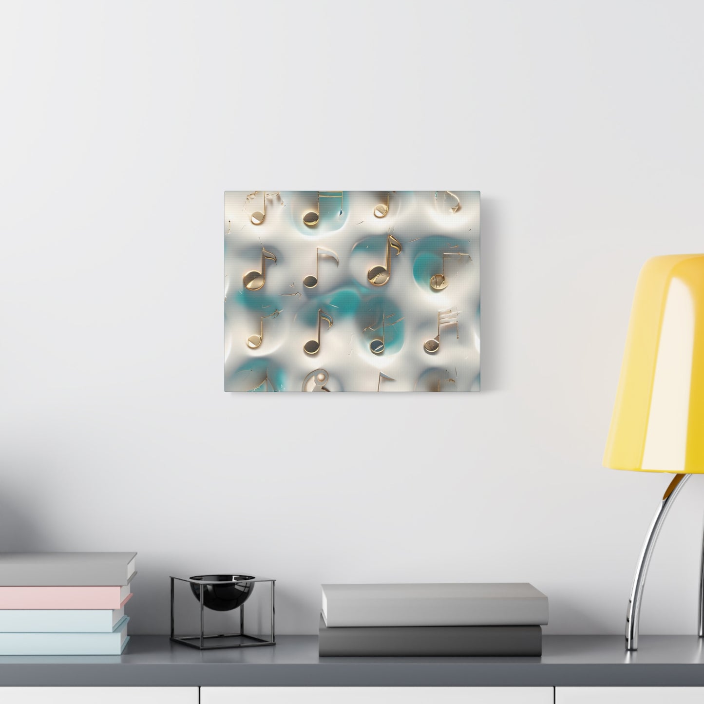 Musical Notes Wall Art Canvas, Elegant Home Decor, Perfect for Musicians, Music Lovers, Gifts for Music Teachers, Unique Art Piece
