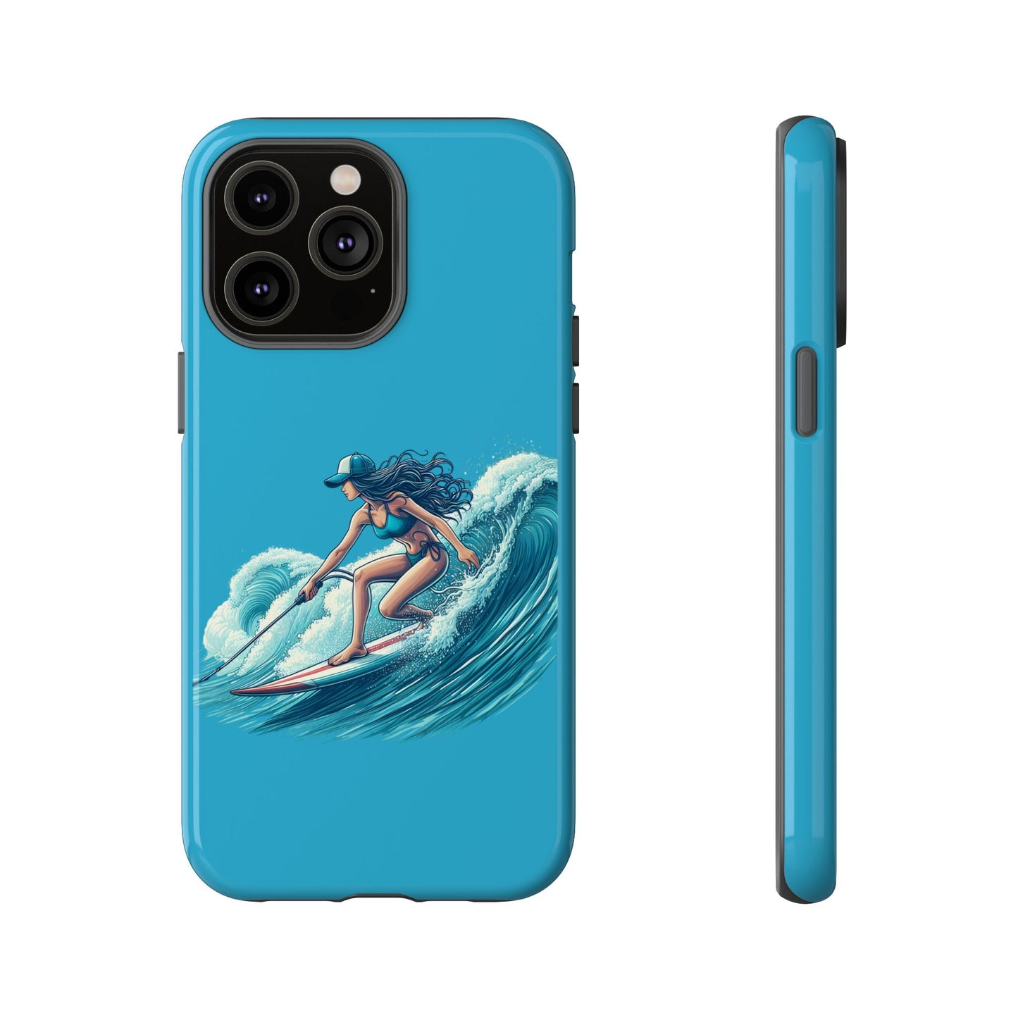 Surfing Phone Case, Coastal Vibes Phone Cover, Tough Cases for Beach Lovers, Ocean Art Phone Accessories, Summer Gift Idea
