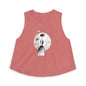 Floral Portrait Crop Top — Minimalist Botanical Art Tank