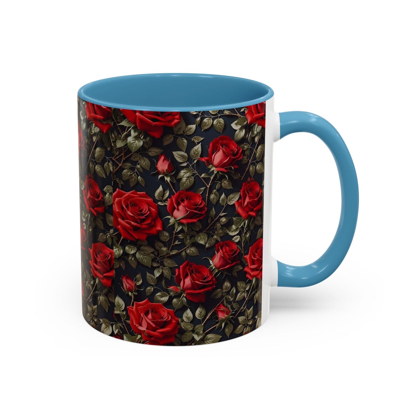 Elegant Floral Accent Coffee Mug - Black Rose Design, Gift for Her, Home Decor, Coffee Lovers, Mother's Day, Birthday