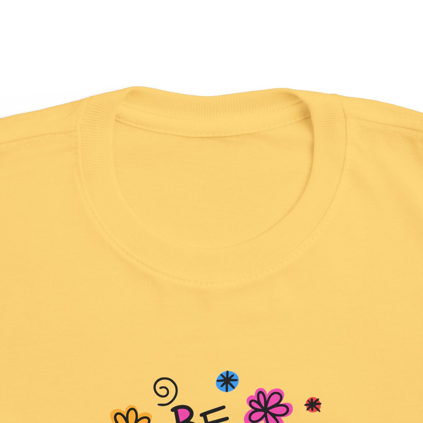 Whimsical Toddler Tee - 'Be Kind' Design, Cute Kids' Shirt, Floral Graphic Tee, Toddler Gift, Inspirational Apparel