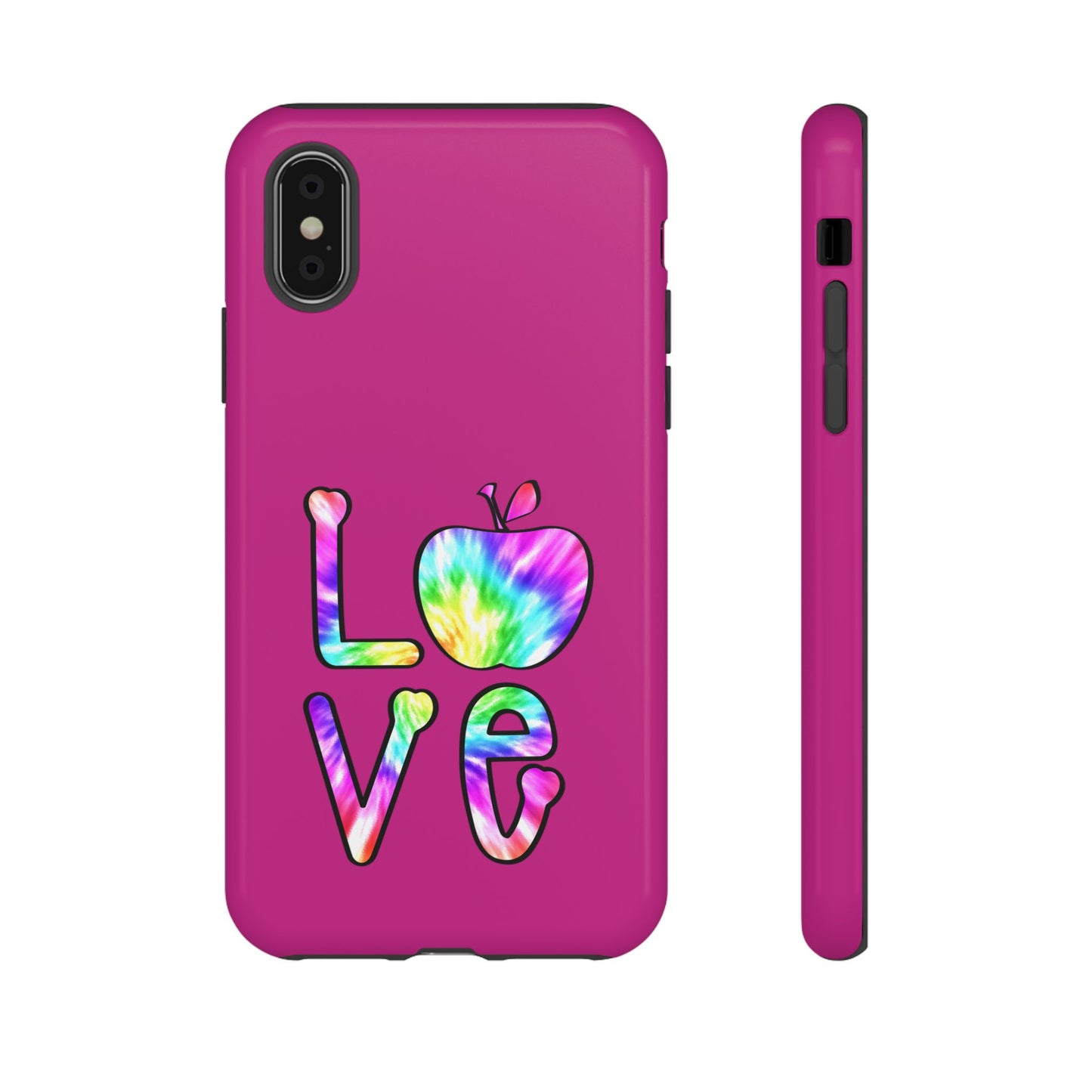Colorful Love Phone Case, Tough Cases for iPhone, Cute Phone Accessory, Gift for Her, Summer Vibe Phone Cover