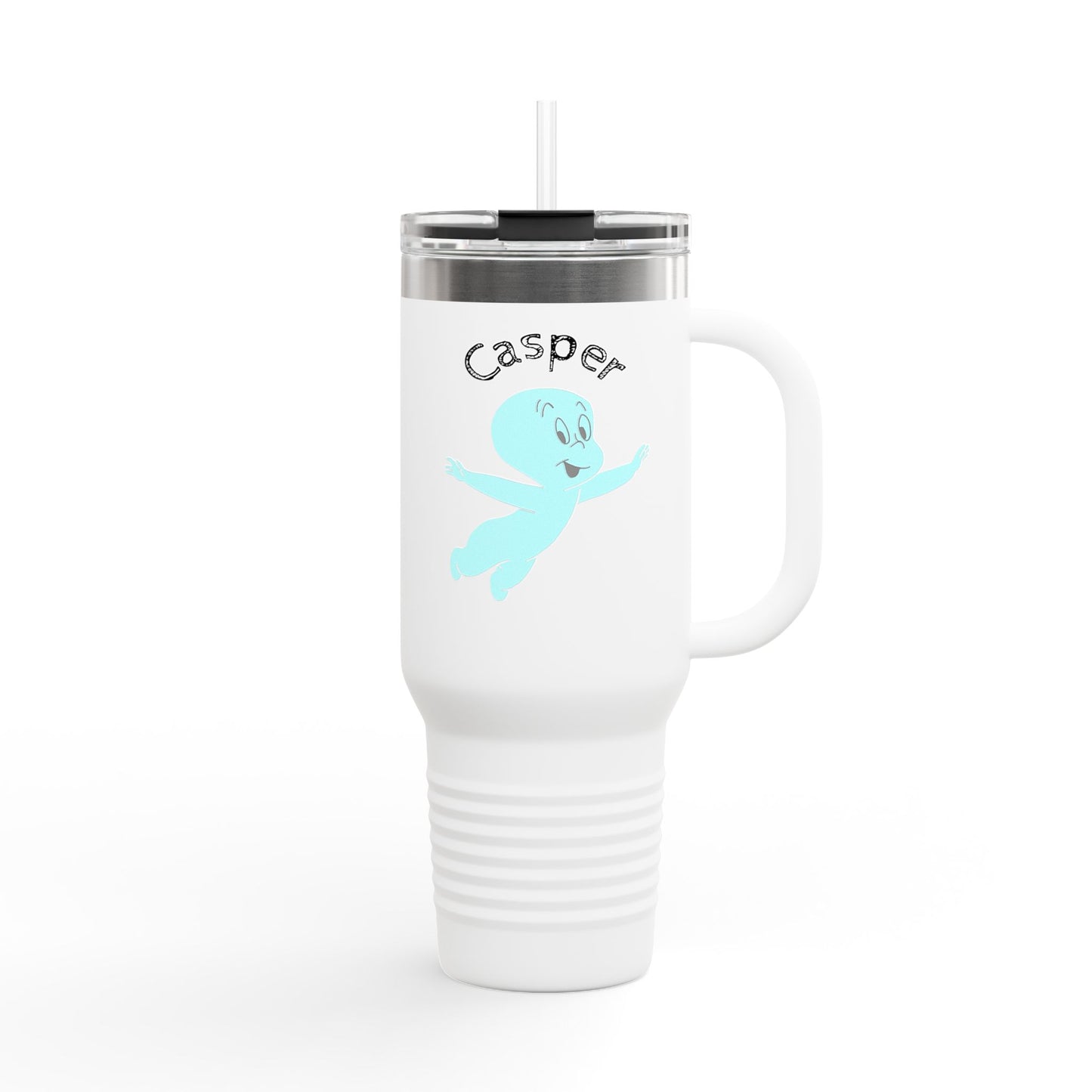 Casper the Friendly Ghost Insulated Travel Mug, Cute Ghost Mug for Kids, Personalize Your Drink, Halloween Gift, Durable Travel Cup