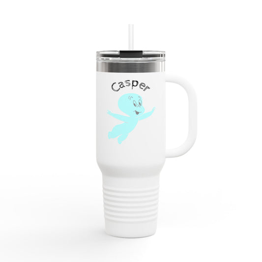 Casper the Friendly Ghost Insulated Travel Mug, Cute Ghost Mug for Kids, Personalize Your Drink, Halloween Gift, Durable Travel Cup