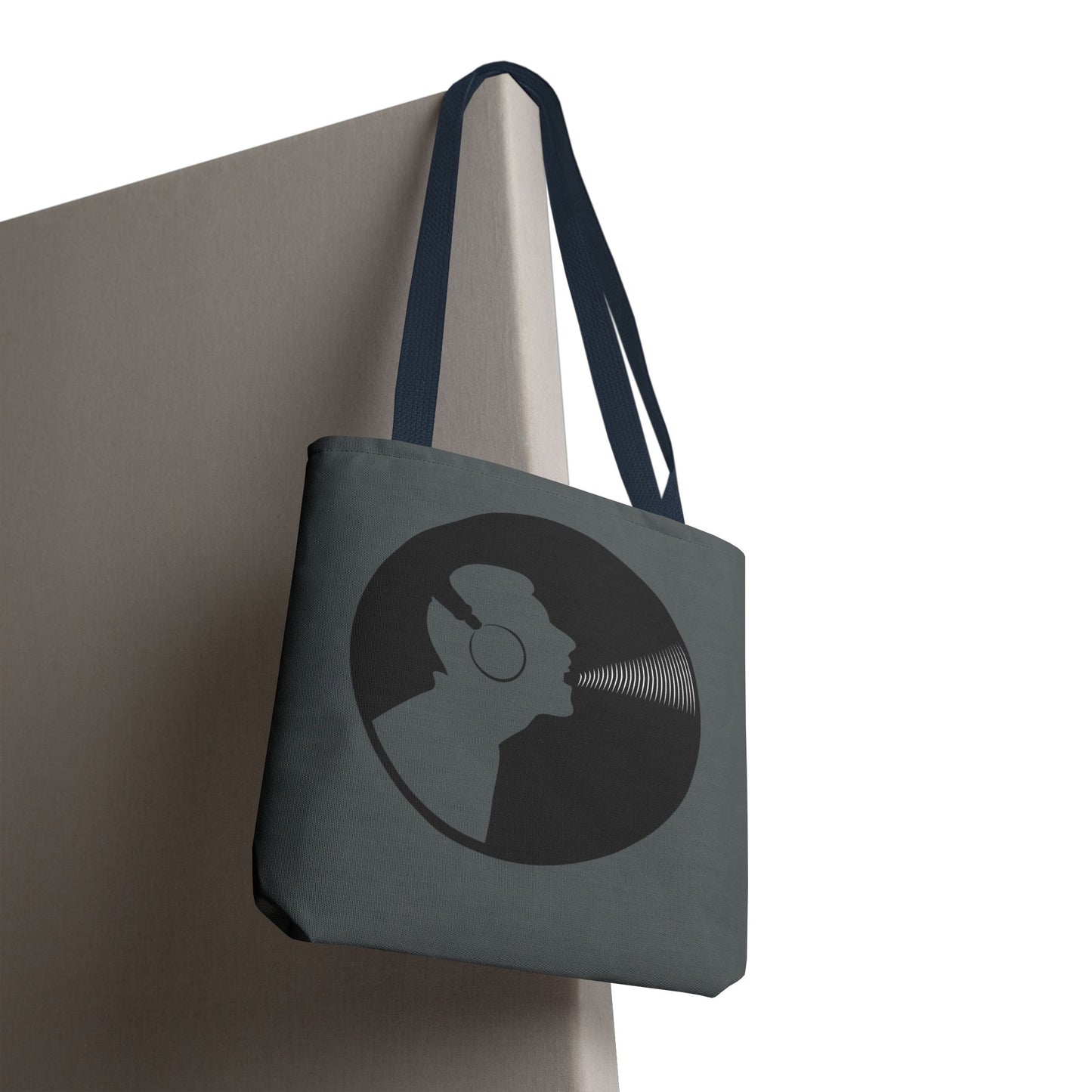 Music Lover's Tote Bag, Stylish Bag for Vinyl Enthusiasts, Gift for Music Lovers, Unique Shopping Tote, Record Player Accessory