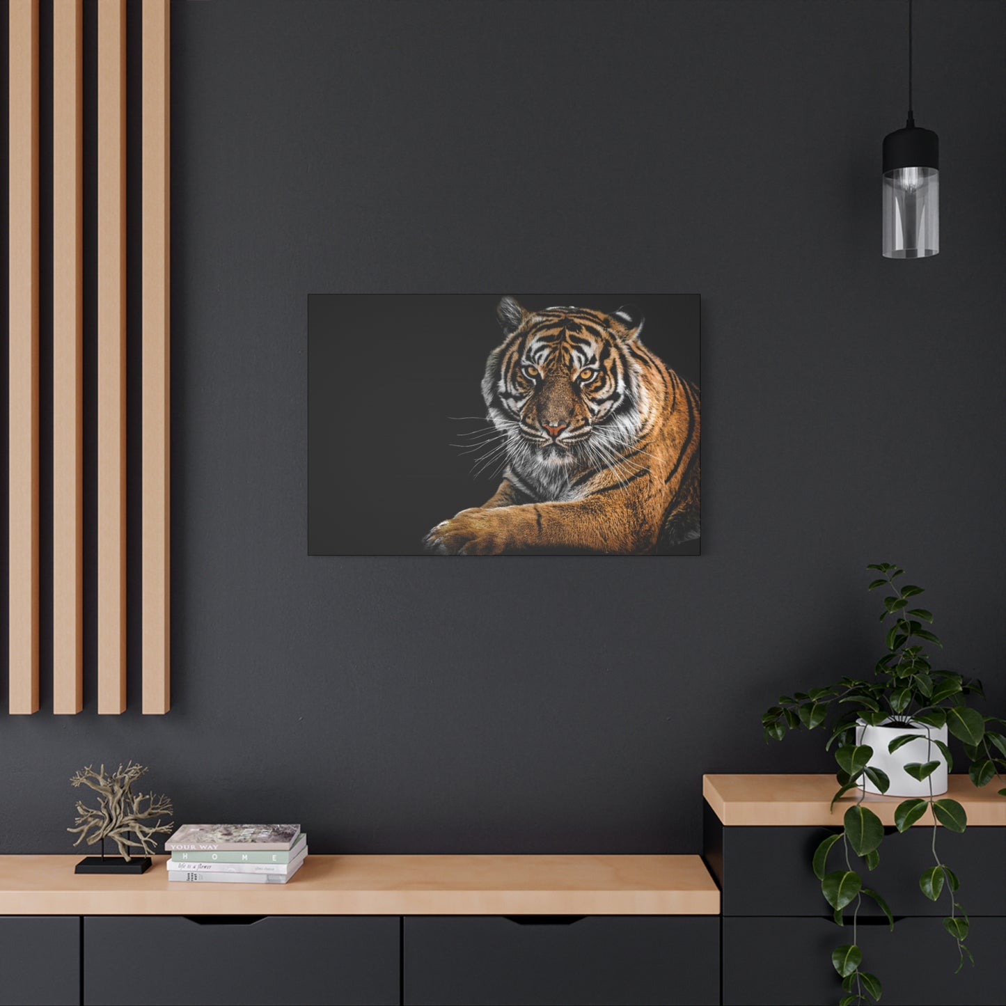 Majestic Tiger Canvas Art, Perfect for Animal Lovers, Home Decor, Gift for Wildlife Enthusiasts, Modern Wall Art, 1.25" Depth